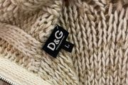 D&amp;G Wool Mohair Mix Zip Cardigan Size L!