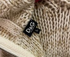 D&G Wool Mohair Mix Zip Cardigan Size L!