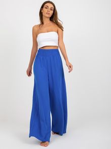 Smooth Airy Trousers with High Waist