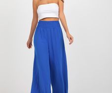 Smooth Airy Trousers with High Waist