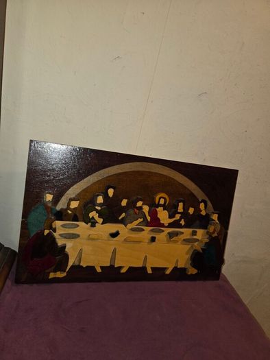 Hand Made Wooden The Last Supper Wall Hanging