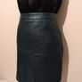 Faux Leather Paraphrase Green Skirt Image 6