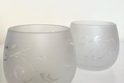Yankee Candle, Sandblast Glass - Votive Candle Holder Set