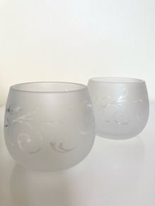Yankee Candle, Sandblast Glass - Votive Candle Holder Set