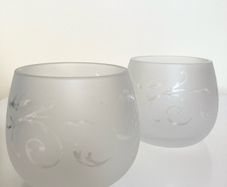 Yankee Candle, Sandblast Glass - Votive Candle Holder Set