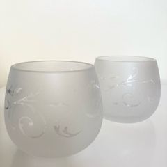 Yankee Candle, Sandblast Glass - Votive Candle Holder Set