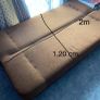 Brown couch extensible Image 2