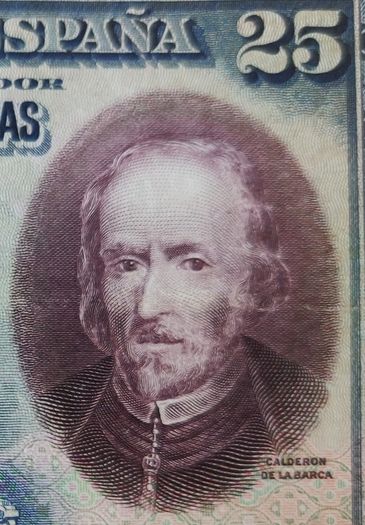 1928 Spain 25 Pesetas Calderon De La Barca