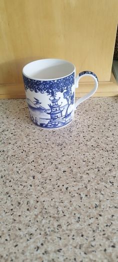 Blue and white