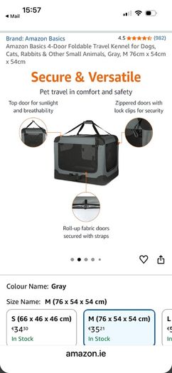 Dog travel crate