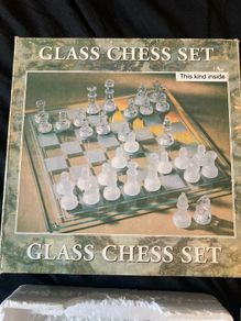 Vintage Glass Chess Set