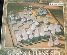 Vintage Glass Chess Set