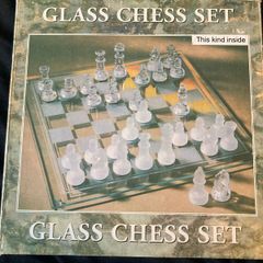 Vintage Glass Chess Set