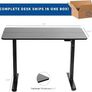 FREE EXPRESS SHIPPING Electric Height Adjustable 112 x 61 cm Stand Up Desk, Standing Workstation with Memory Controller, Black Top, Black Frame Image 4