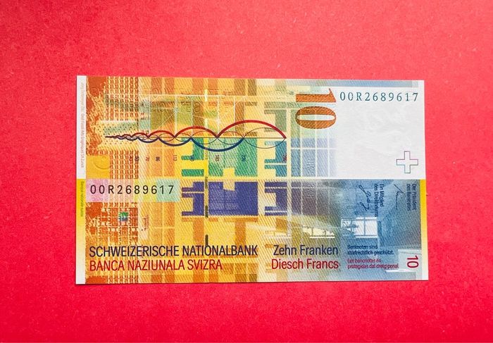 Switzerland  10 Francs  2000 ( Uncirculated )vertical.) Polymer . Pick 69 ( UNCIRCULATED )