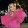 Zara Iconic Fuchsia Pink Blazer and Trousers Suit Set with Statement Feather Cuffs Image 4