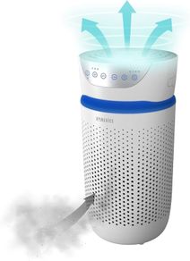 5-in-1 TotalClean Air Purifier, for Bedroom & Home, Quiet HEPA & Carbon Filters, Compact Purifiers with Night Mode, Removes Allergens, Pet Dander, Smoke, Cooking, Mould Spores & Germs, Small