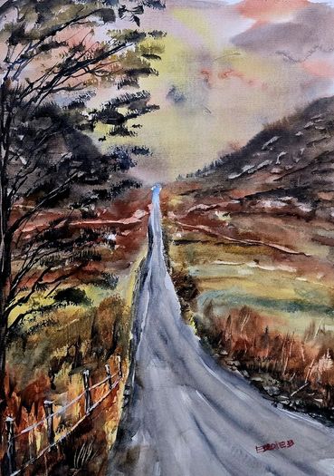 mamore Gap  Donegal watercolour