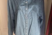 Kiabi eco conception ladies denim shirt size UK20 EU48/50 Postage included