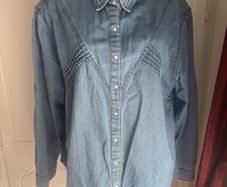 Kiabi eco conception ladies denim shirt size UK20 EU48/50 Postage included