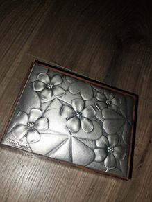 Italian Mid Century Modern Jatoba and Silver Plated Cigarete Box My grandda gave me these before be died read add