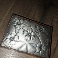 Italian Mid Century Modern Jatoba and Silver Plated Cigarete Box My grandda gave me these before be died read add