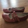 Red Clark's flat shoes Image 2