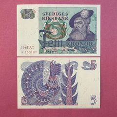 Sweden   5. Kronor. 1981. Pick 510a   ( Uncirculated )