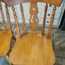 Solid wood dining table & six chairs Image 2