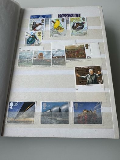 UK collection in stamp album