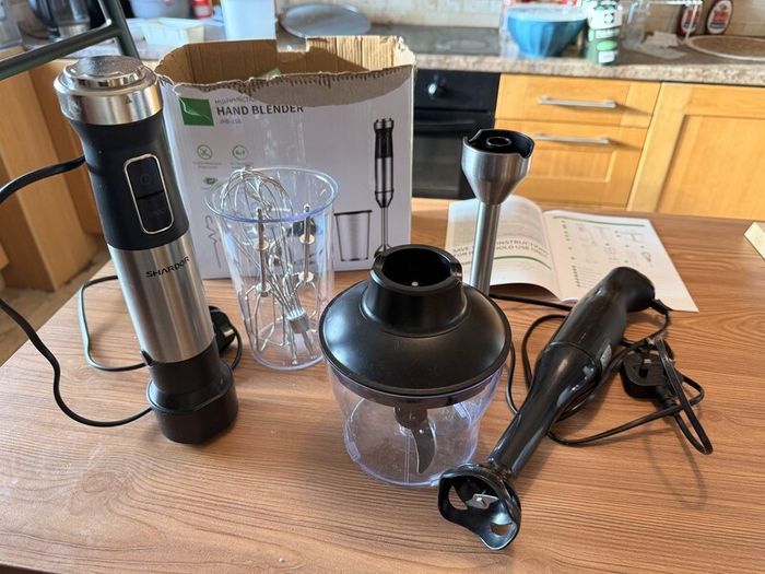 SHARDOR Hand Blender Set JHB-158, Whisk Adapter Missing, Plus Spare Blender