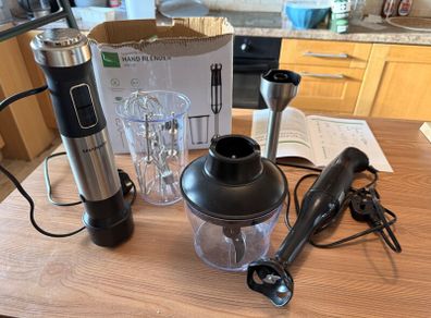 SHARDOR Hand Blender Set JHB-158, Whisk Adapter Missing, Plus Spare Blender