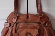 Leather tan handbag