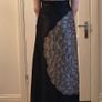 Silk Long Black&White Dress Image 2