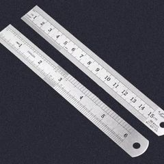 5x Stainless Steel Double Side Straight Ruler Centimeter Inches Scale Metric Ruler Precision Measuring Tool School Office Supplies
