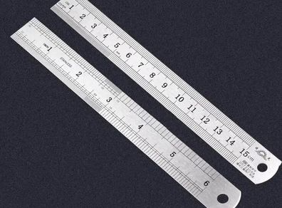 5x Stainless Steel Double Side Straight Ruler Centimeter Inches Scale Metric Ruler Precision Measuring Tool School Office Supplies
