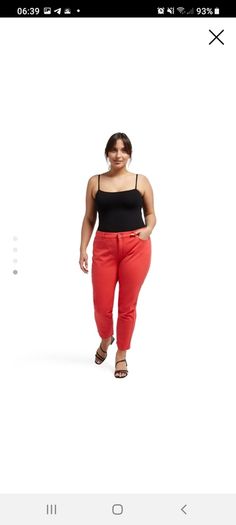 New ESCADA Trousers (Jeans), in red and  brown colour, UK 16-18