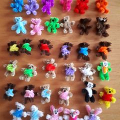 Tiny handmade teddies - suits doll house nursery