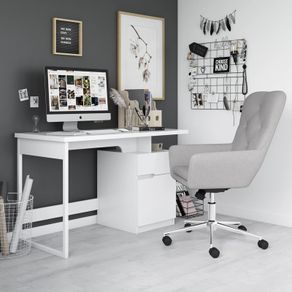 Alphason Bridport Desk White Gloss - Aw3130