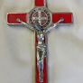 large red crucifix cross,,lovely condition,, beautiful,,,buyer collects or pays postage thank you,,sold as is ,some of the money will be going to charity,good cause ,, Image 8