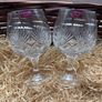 A pair of crystal brandy glasses/snifters. Image 2