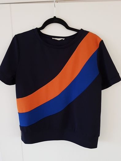 Navy 3 Colour Top, Size 12