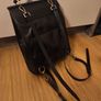 Cnoles Black Genuine Leather Backpack, Elegant Work Bag Image 2