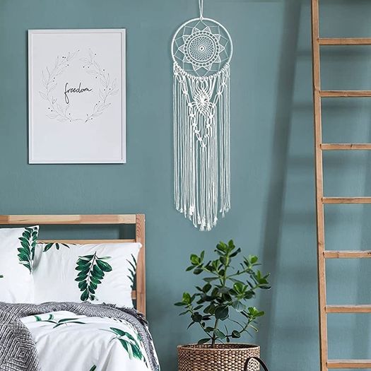 Dream Catcher, Woven Macrame Wall Hanging Boho Wall Decor Handmade Large Dreamcatcher Ornament Craft Gift