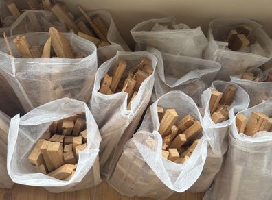 Dry Wooden Kindling for Stoves and Open Fires