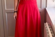 Red party dress