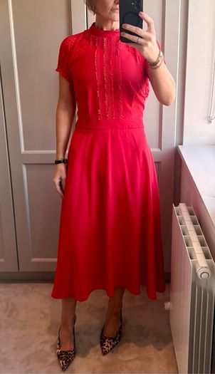 Red party dress