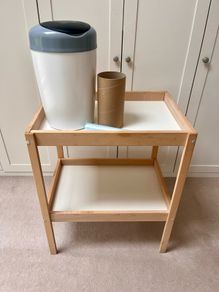 IKEA SNIGLAR Changing Table + Tommee Tippee Nappy Bin & Refill Bundle