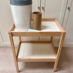 IKEA SNIGLAR Changing Table + Tommee Tippee Nappy Bin & Refill Bundle
