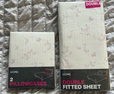 Double Fitted Sheet & 2 pillowcases